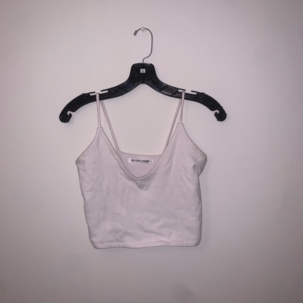 White Cropped tank